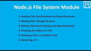 Nodejs File System Module Part1 [upl. by Anilrahc]