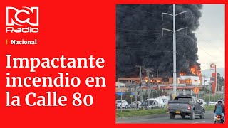 Incendio de gran magnitud en la Calle 80 [upl. by Blanch749]