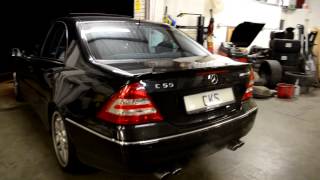 W203 C55 AMG CKS Sport Exhaust modification CKS ECU Remap  Vmaxx and Sport air filters [upl. by Xaviera863]