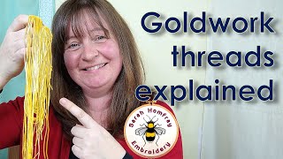 Goldwork embroidery threads and metals explained [upl. by Celeski]