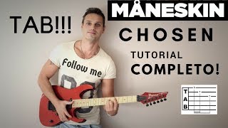 Chosen  MANESKIN Tutorial  Cover  TAB [upl. by Jenei510]