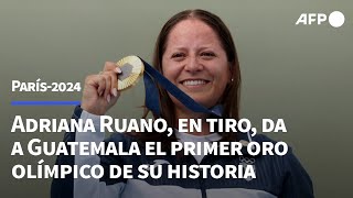 Adriana Ruano en tiro da a Guatemala el primer oro olímpico de su historia  AFP [upl. by Pattison]