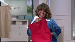 Bob Mackie VNeck Knit Tank Top on QVC [upl. by Gaspar287]