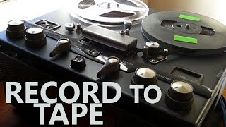 How to Record on Tape  Guitar on Reel to Reel 2 tracks at a time Tutorial 1 Bounce to DAW [upl. by Allerim]