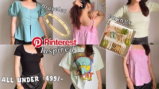 Amazon Favourites☀️ Pinterest Inspired 💌  Tops amp Oversized Shirts🍄 Affordable Haul💖 [upl. by Nemajneb134]