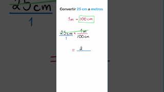 Conversión de centímetros a metros [upl. by Eyllek]