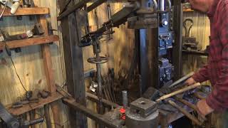 Introduction to the treadle hammer for blacksmithing [upl. by Llechtim]