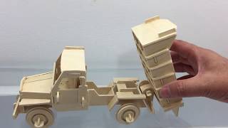 DIY Miniature Dump Truck  3D Woodcraft Construction Kit [upl. by Cony753]