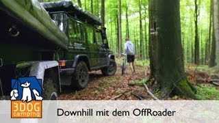 3DOG camping  Downhill mit dem OffRoad ZeltAnhänger Faltcaravan Dachzelt [upl. by Israeli]