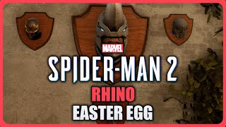 Marvels SpiderMan 2 PS5  Rhino Secret Cut Content Easter Egg Kraven Secret Trophy Room [upl. by Gnihc]