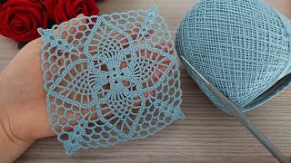 Stunning Square Crochet Pattern for Home Decor  BeginnerFriendly Tutorial  Tığ İşi Kare [upl. by Anilatsyrc853]