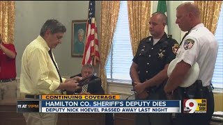 Hamilton County Sheriffs Deputy Nick Hoevel dies unexpectedly Saturday night [upl. by Nylkcaj113]