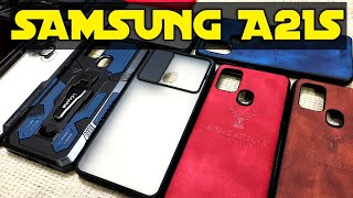 Samsung A21s Best Covers Mega Unboxing  Mobile Gossips [upl. by Nagirrek]