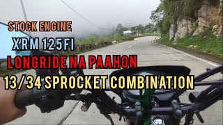 Xrm 125fi stock engine longride na paahon 1334 sprocket combination [upl. by Grubman445]