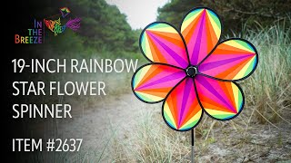 19Inch Rainbow Star Flower Spinner  Wholesale Garden Décor  In the Breeze [upl. by Fairfield331]