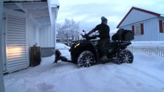 CFMOTO CForce 450L ATV  Snow Plowing  Norway [upl. by Edgard333]