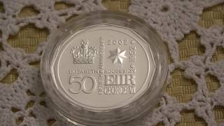 Queen Elizabeth II 50th Anniversary of Accession Fine Silver Fiftty Cents [upl. by Halbeib]