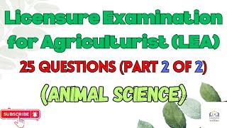 ANIMAL SCIENCE PART 2 ✓ Reviewer for Licensure Examination for Agriculturist LEAALE [upl. by Auj275]