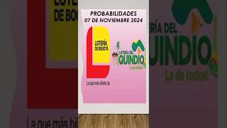 quot🔥 MIX de Loterías y Chances HOY Bogotá y Quindío 🤑  Resultados 7 de noviembre de 2024 shorts [upl. by Riobard]