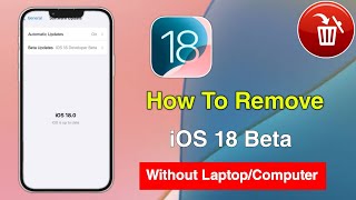 how to remove ios 18 beta from iphone without computer  how to remove ios 18 beta from iphone hindi [upl. by Nocam380]