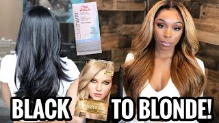 HOW I DYE MY HAIR BLONDE UPDATED  Bleach Black Hair Blonde At Home ft UNice Hair Kysiss Series [upl. by Alexandros125]