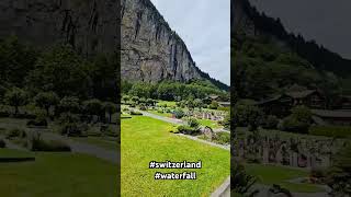 Switzerland waterfalls beautiful waterfall switzerland music youtubeshorts statusvideo solo [upl. by Iramo]