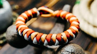 COUNT EM 4 Color Snake Knot Paracord Bracelet [upl. by Enyamert]