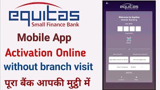 equitas bank mobile banking app  equitas small finance bank mobile banking registration online [upl. by Fonzie]