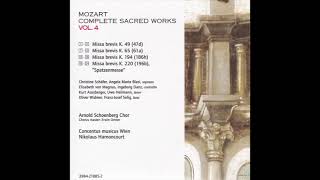 Mozart Missa brevis en Ut Majeur KV 220 196b Spatzenmesse [upl. by Torbert142]