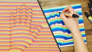 3D Hand Drawing Step by Step HowTo  Trick Art Optical Illusion [upl. by Allerim928]