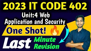 Last Minute Revision  Web application and security Class 10  IT CODE 402  CBSE Board Exam [upl. by Oribella]