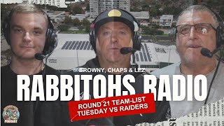 Round 21 Rabbitohs Teamlist Tuesday vs Raiders [upl. by Rochette1]