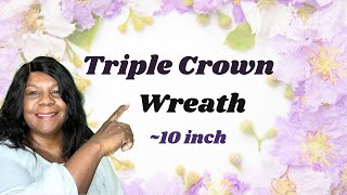 10 Inch Triple Crown Wreath DIY  How to Make a Lavender and Pink Wreath for Spring  Spring DIY [upl. by Maurilla]