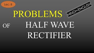 Lec8 Problems on Half Wave Rectifier  Analog Electronics  R K Classes  HindiEng [upl. by Sofer]