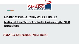 NLSIU MPP 202224 Admission Notification [upl. by Rici]