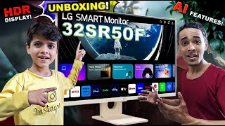 LG MY VIEW SMART MONITOR 32SR50F UNBOXING HDR DISPLAY AND AI FEATURES  BEST GAMING MONITOR [upl. by Veronique]