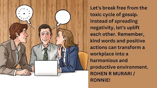 The effect of gossip on your workplace workplaceculture professionaldevelopment toxicworkplace [upl. by Eoz]