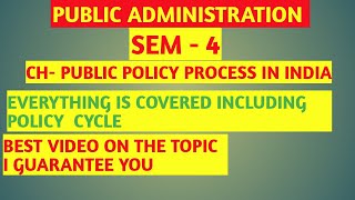 PUBLIC POLICY PROCESS IN INDIA IN HINDI POLICY CYCLE IN HINDI PUBLIC POLICY PROCESS IN INDIA [upl. by Nitnilc465]