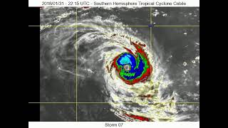 2018 Southern Hemisphere Hurricane Season Tracked Storm 07  Tropical Cyclone Cebile [upl. by Nomelihp768]