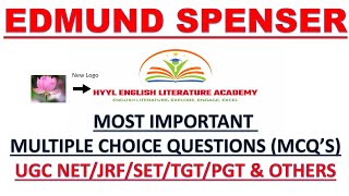 EDMUND SPENSERMCQsUGC NET JRFSLETTGTPGTENGLISH LITERATURE [upl. by Jenifer180]