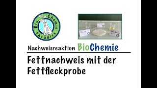 Nachweisreaktion BioChemie – Fettnachweis mit der Fettfleckprobe [upl. by Riane]