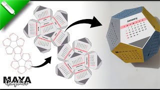 12Sided Tabletop Calendar Design in coreldraw  Calendar Design StepbyStep Tutorial [upl. by Ariajay]