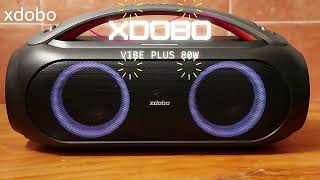 XDOBO Vibe plus Bluetooth version 50 Output power 80WWaterproof IPX5 wireless bluetooth speaker [upl. by Hayse]