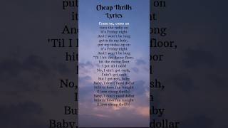 Cheap thrills song lyrics songlyrics cheapthrills shorts sia [upl. by Notsej]