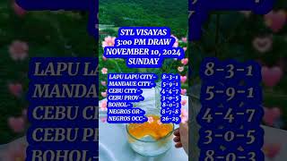 STL RESULT FOR NOVEMBER 10 2024 300 PM DRAW STL SUNDAY UPDATE STL VISAYAS STL MINDANAO [upl. by Delija]