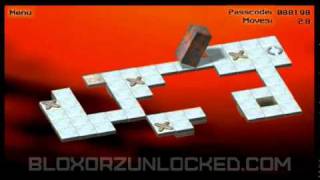 Bloxorz Level 24  57 moves minimum [upl. by Godber173]