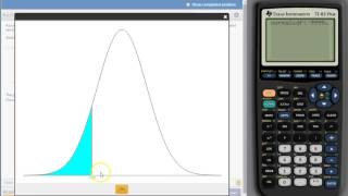 Finding a normal probability with the TI8384 [upl. by Yneffit]