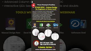 Live Webinar quotFrom Theory to Practice STAAD RCDC  Column Design for Engineers at Every Levelquot 01 [upl. by Cynarra]