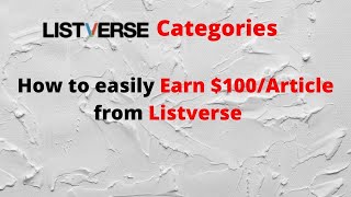 Categories in ListverseHindi  Earn 100Article from Listverse [upl. by Nifares]