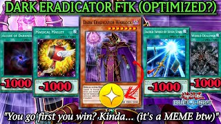 DARK ERADICATOR WARLOCK FTK  BURN  Optimized You go first you win DUEL LINKS [upl. by Nyltac]